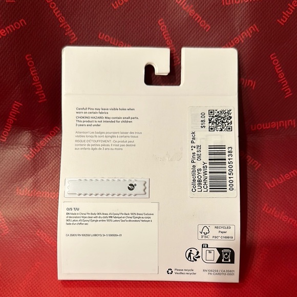 lululemon athletica Collectible Pins Duo - Yellow and Black - Picture 2 of 2